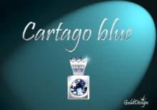 Cartago blue - přívěsek stříbřený